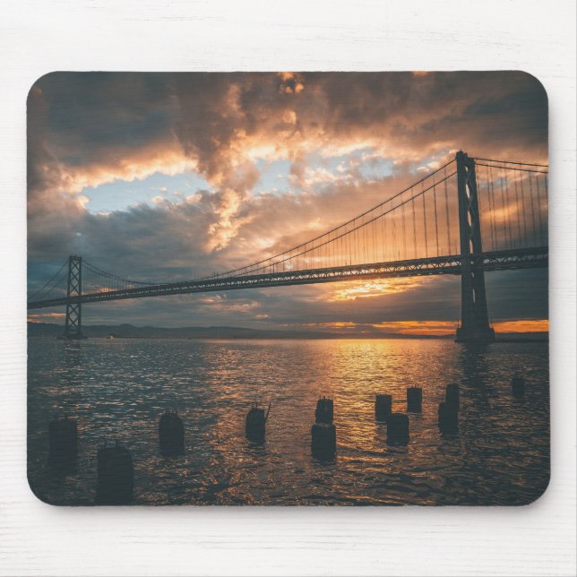 Silhouette der Golden Gate Bridge Mousepad (Vorne)
