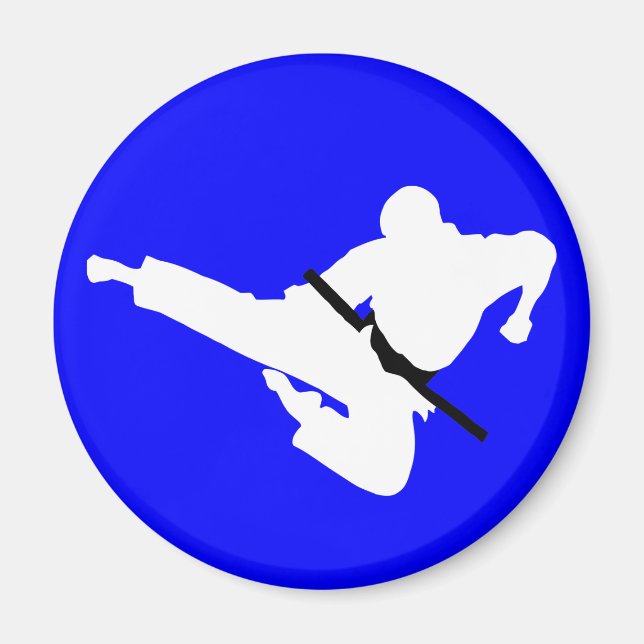 Silhouette der Kampfkünste Magnet (Vorne)