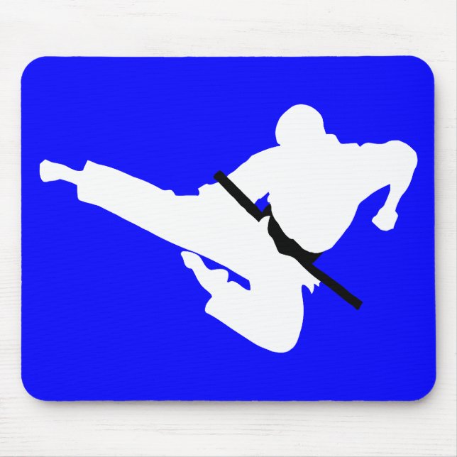 Silhouette der Kampfkünste Mousepad (Vorne)