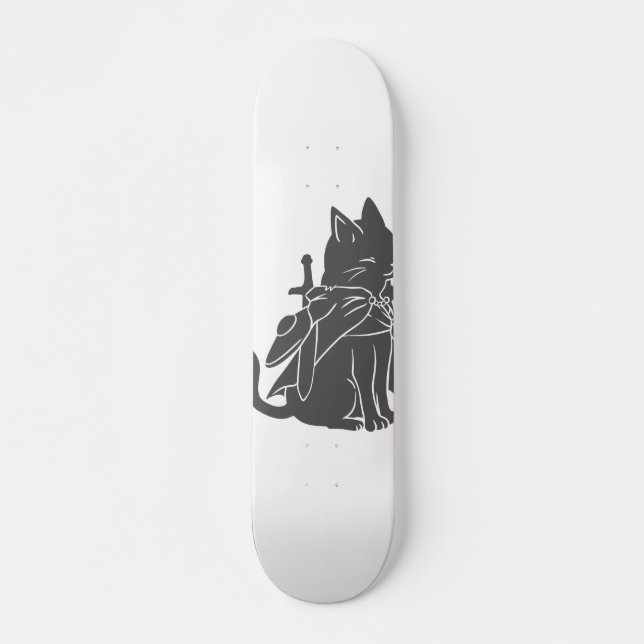 Silhouette der Kriegerkatze - Wählen Sie die Hinte Skateboard (Vorne)