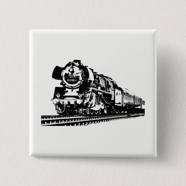 Silhouette der Lokomotive Button (Vorderseite)