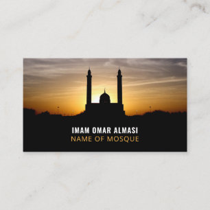 Silhouette der Moschee, islamisch, religiös Visitenkarte
