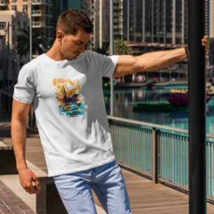 Silhouette der Ölplattform T-Shirt