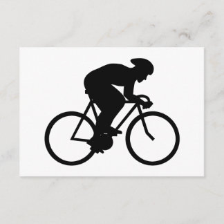 Silhouette der Radfahrer. RSVP Karte