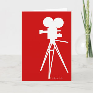 Silhouette der Retro-Filmkamera Karte