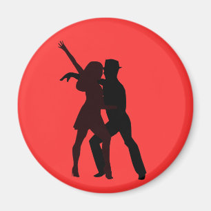 Silhouette der Salsa-Tänzer Magnet