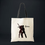 Silhouette der Salsa-Tänzer Tragetasche<br><div class="desc">Silhouette der Salsatänzer.  Für wirkliche Salsafans!</div>