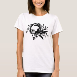 Silhouette der Schlafmütter in Blume Weath T-Shirt