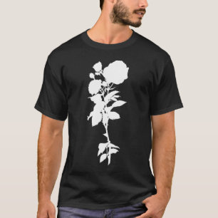 Silhouette der schwarzen Rose T-Shirt