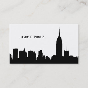 Silhouette der Skyline von NYC, Empire State Bldg  Visitenkarte