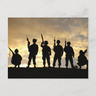 Silhouette der Soldaten in der 101. Im Flugzeug Ab Postkarte