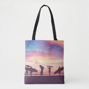 Silhouette der Surfer Tasche