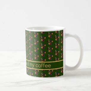 Silhouette der Tiere Erntedank Grün Kaffeetasse