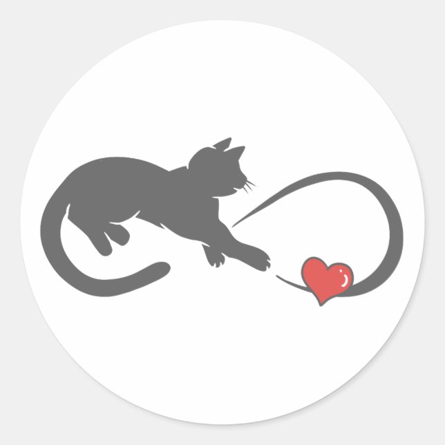 Silhouette der unendlichen Katzenherde - Wählen Si Runder Aufkleber (Vorderseite)