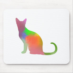 Silhouette der Wasserfarbe Mousepad