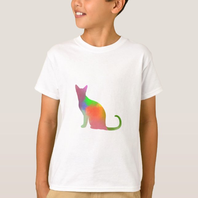 Silhouette der Wasserfarbe T-Shirt (Vorderseite)