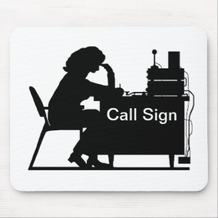 Silhouette der weiblichen Ham-Kopplung Mousepad