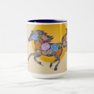 Silhouette des Blumenhorns_Lila Tasse Cup