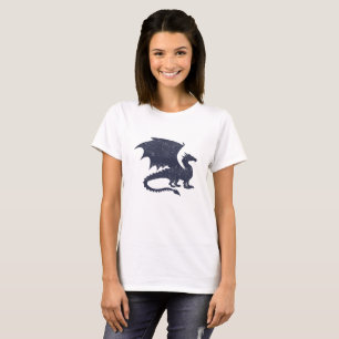Silhouette des Drachens - Hintergrundfarbe auswäh T-Shirt
