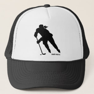 Silhouette des Eishockeyspielers Truckerkappe