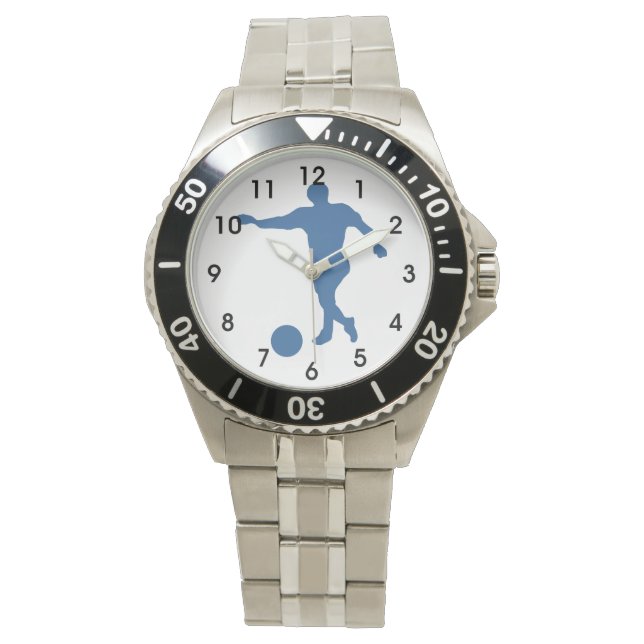Silhouette des Fußballspielers Armbanduhr (Vorderseite)