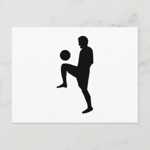 Silhouette des Fußballspielers Postkarte