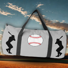 Silhouette des grauen Baseball-Balls Duffle Bag