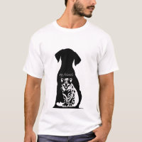 Silhouette des Hundes mit Cat Inside und "Meine Fr