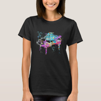 Silhouette des Klavierinstrumentes T-Shirt