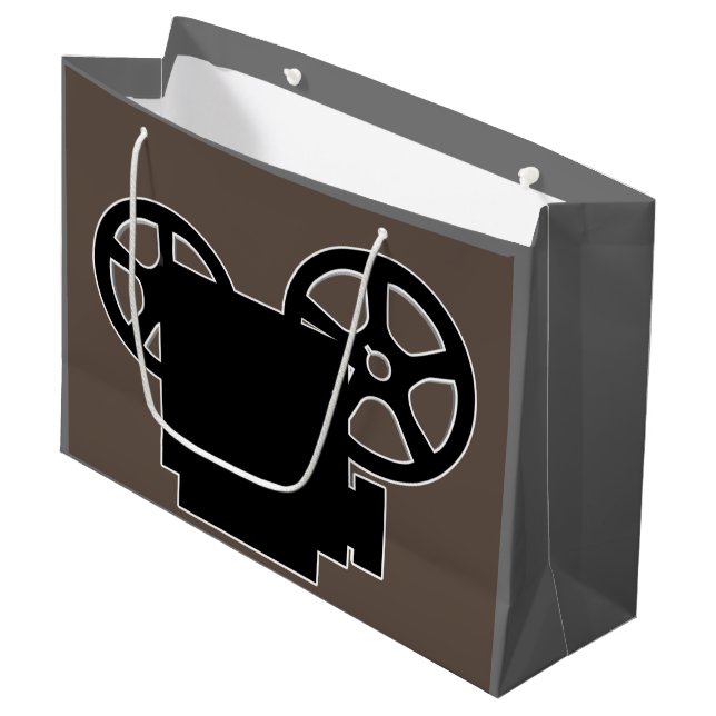  SILHOUETTE DES KREATIVEN FILMS GROßE GESCHENKTÜTE (Vorderseite Schrägansicht)