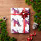 Silhouette des Leiterfox Terrier Geometric Muster Geschenkpapier (Holiday Gift)