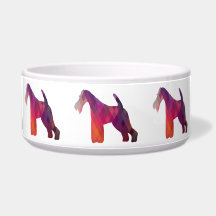 Silhouette des Leiterfox Terrier Geometric Muster