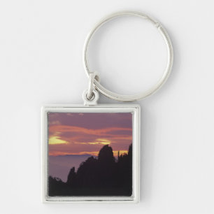 Silhouette des Mt. Huangshan (Gelber Berg) bei Schlüsselanhänger