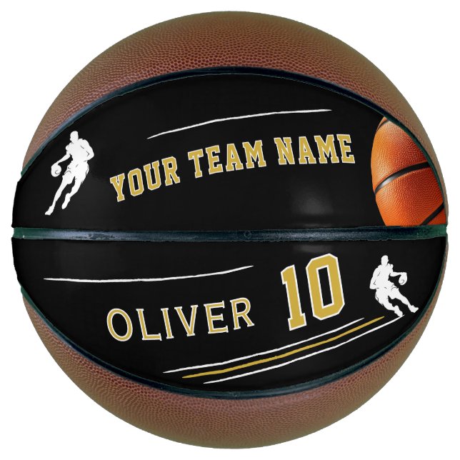 Silhouette des personalisierten Spielerteams Basketball (Vorderseite)