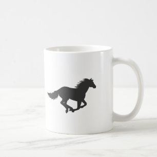 Silhouette des Pferdes Kaffeetasse
