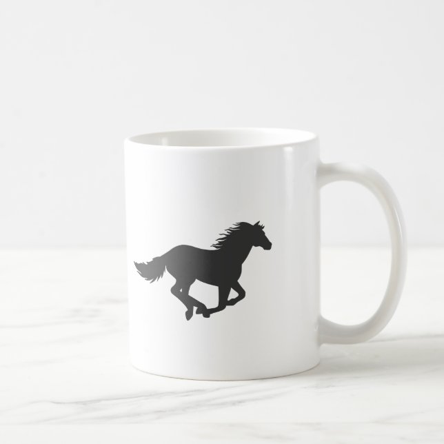 Silhouette des Pferdes Kaffeetasse (Rechts)