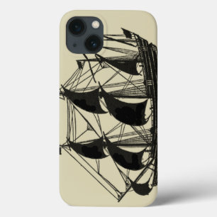 Silhouette des Schiffs mit türmenden Segeln Case-Mate iPhone Hülle