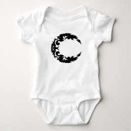 Silhouette des Schwarzen Halbmonds Baby Strampler