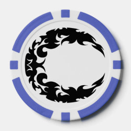 Silhouette des Schwarzen Halbmonds Pokerchips