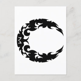 Silhouette des Schwarzen Halbmonds Postkarte