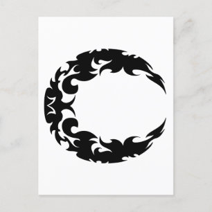 Silhouette des Schwarzen Halbmonds Postkarte