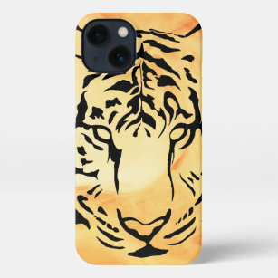 Silhouette des Schwarzen und Weißen Tiger iPhone Hülle