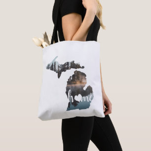 Silhouette des Staat von Michigan auf Weiß Tasche