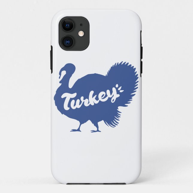 Silhouette des Truthahns - Farbe des Hintergrunds  Case-Mate iPhone Hülle (Rückseite)