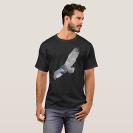 Silhouette des Vogels im Flug zog sich durch T-Shirt