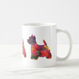 Silhouette des Westie-Musters Kaffeetasse