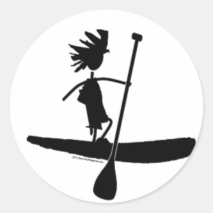 Silhouette-Design des Standaufsatzes Runder Aufkleber