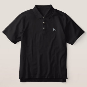 Silhouette Deutsche Doggen Besticktes Polohemd 