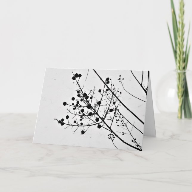 Silhouette d'hiver, carte (Devant)