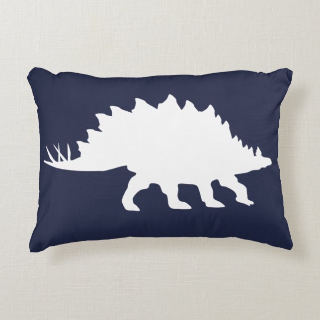 Silhouette Dinosaurier Dekokissen (Vorderseite)